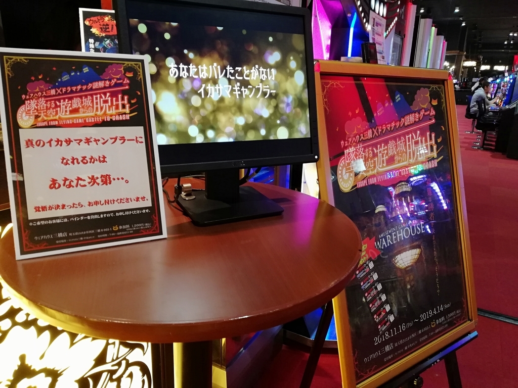 ウェアハウス三橋で謎解き『墜落する天空遊戯城からの脱出』を