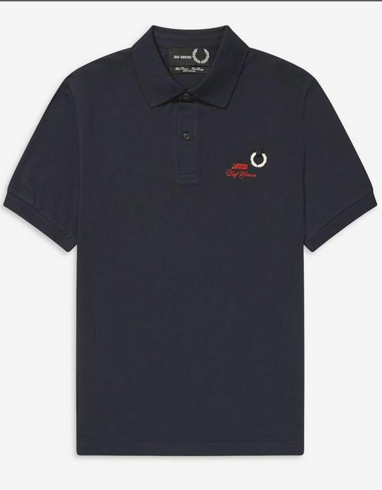 『コラボ』フレッドペリー×ラフシモンズ　ポロシャツ　入手困難　ネイビー　【M】 RAF SIMONS×FRED PERRY 19SS FRED PERRY コラボ オーバーサイズ