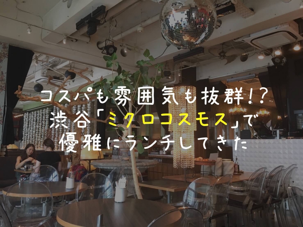 ランチが1000円 コスパも雰囲氣も抜群な渋谷 ミクロコスモス に行ってきた かぜひぴblog