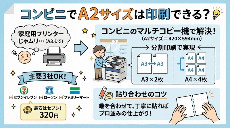 A2サイズ印刷をコンビニで!最安・最速・高品質の完全ガイド - 暮らしの箱