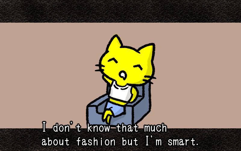 I dont know that much about fashion but Im smart