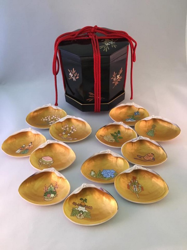 貝合わせ、貝覆い - 画家 佐藤潤
