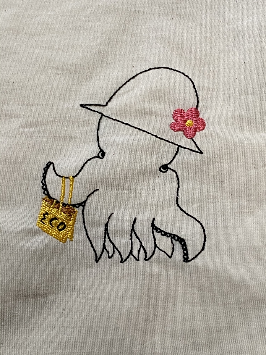 エコなタコ 刺繍