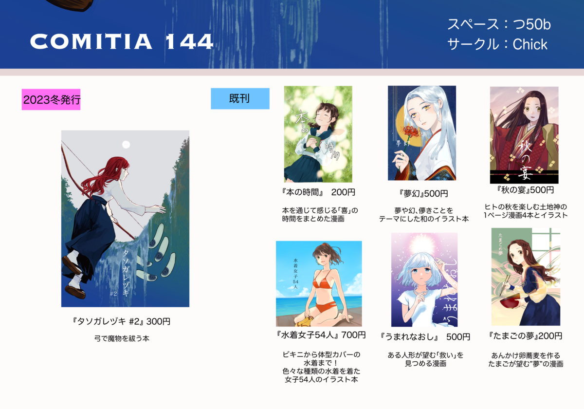 コミティア144 参加レポ＆売上 - Chick