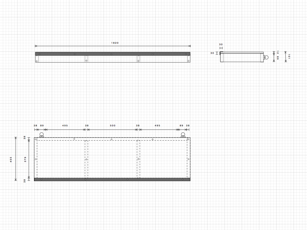 セクション設計図】マニュアル台 - 我が家「スケートパーク」計画
