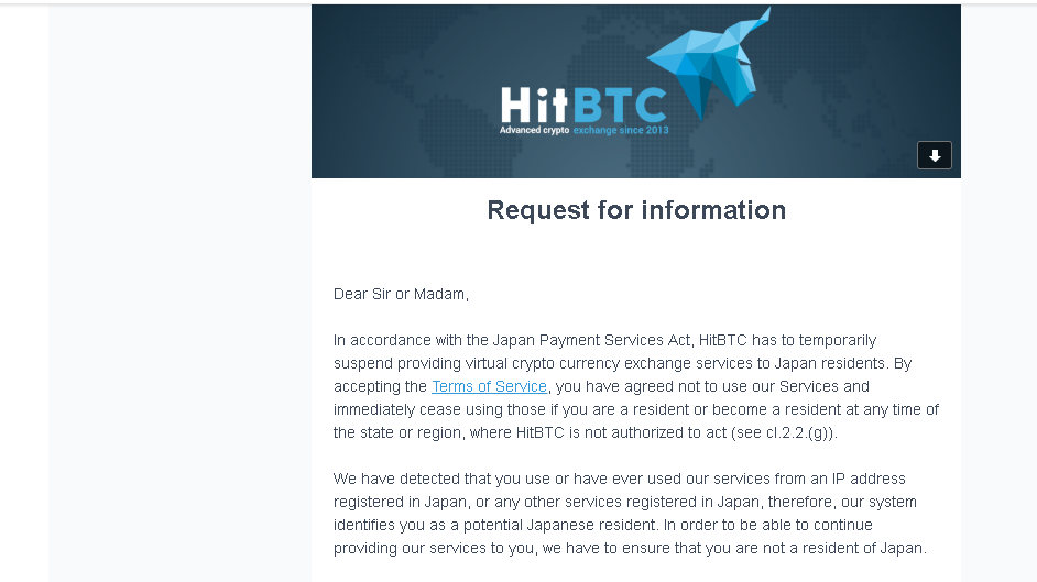 Hitbtc日本人規制発動 その理由とは Hitbtcを主取引所としているノアコインなどが暴落 Vs就活 仮想通貨