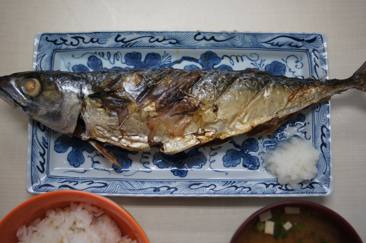 図1：今日の晩ごはんは焼き魚