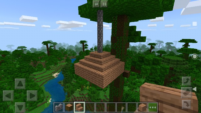 吊るされてるようなツリーハウスを紹介 ジャングルバイオームスポーンの方へ Sくんのminecraft