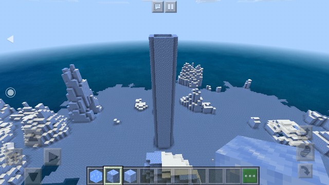 氷の大地にそびえる氷の塔の作り方 Sくんのminecraft