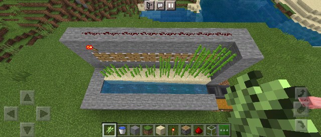 超簡単に作れるオブザーバーいらずのサトウキビ自動装置の作り方 マイクラ Sくんのminecraft