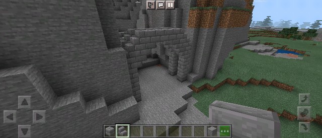 谷の入口用に石レンガの門の作り方 マイクラ Sくんのminecraft