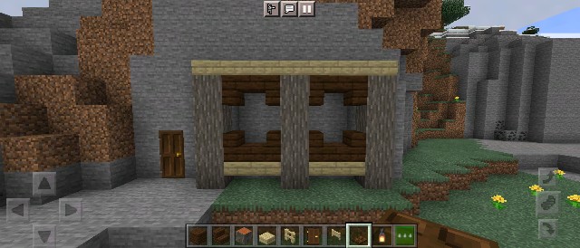 丸型窓枠で作る岩壁ハウスの作り方 マイクラ Sくんのminecraft