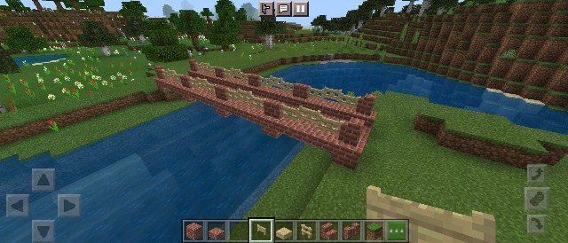 マイクラ 花畑に合うレンガ橋の作り方 マインクラフト Sくんのminecraft