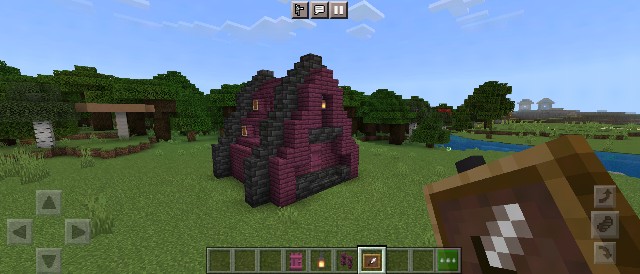 マイクラ ネザー向け不気味なブロックで三角ハウスの作り方 マインクラフト Sくんのminecraft