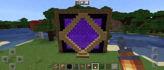 木造枠でカッコいいネザーゲートの作り方 マイクラ Sくんのminecraft