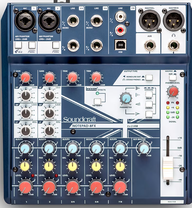 Soundcraft Notepad-8FX ループバック ある？ 流れ図 suncroom シンク