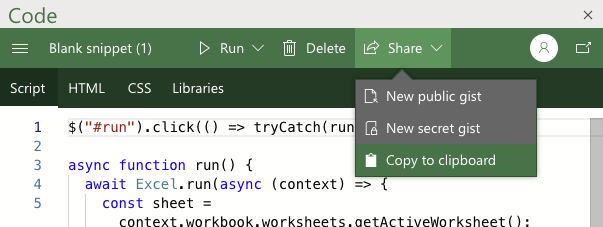 小ネタ:Excel JavaScript APIでシート一覧を作ってみた - skysan's 雑記帳