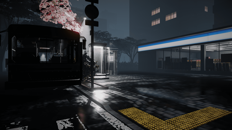 帰り道 バス停