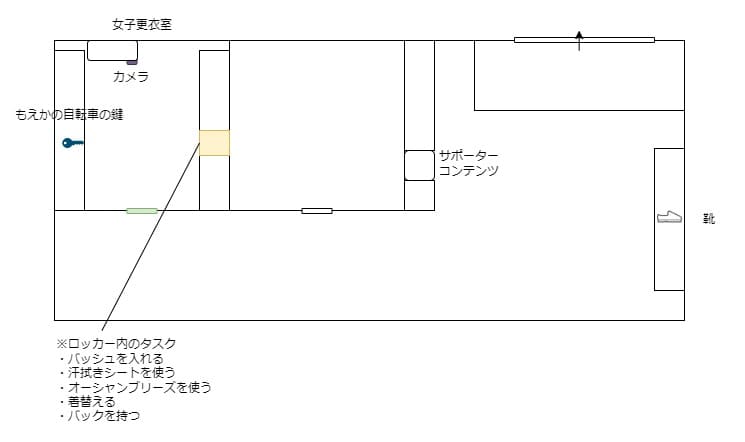 ヒトカラ マップ チャプター2 更衣室