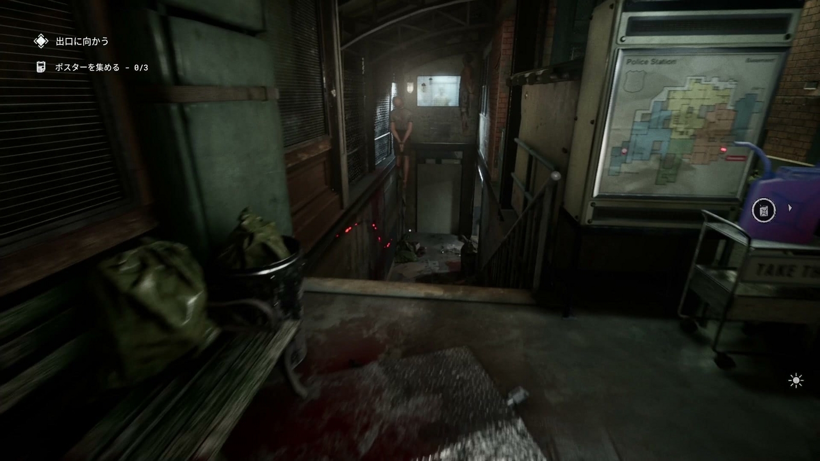 The_Outlast_Trials_trial_disrupt_the_blockade_descending_stairs