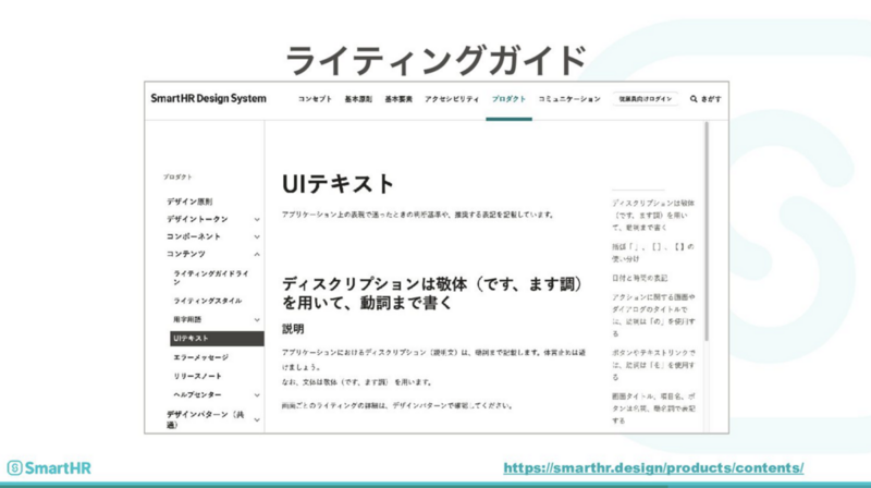 ライティングガイドの画面イメージ