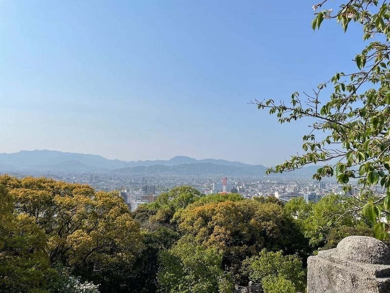 Matz山城から眺めた松山の街並み