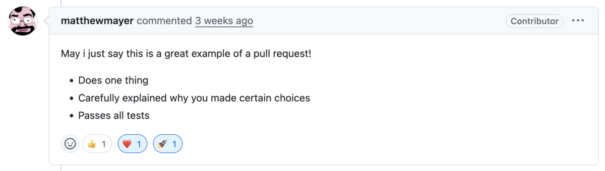 May i just say this is a great example of a pull request!  Does one thing Carefully explained, why you made certain choices, Passes all tests