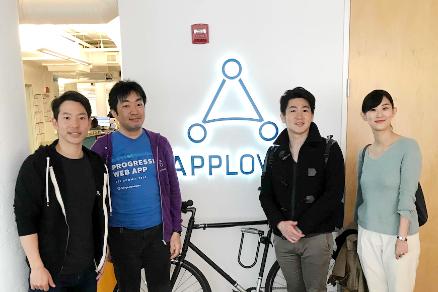 f:id:smartnews_jp:20190516154504j:plain AppLovin社の中村さんとスマートニュースの海外出張組