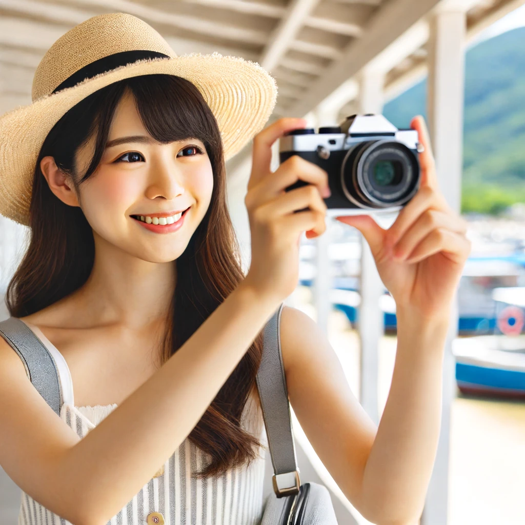 <img src="夏を楽しみながら節約する旅行のコツ.png" alt="20代の日本人女性が予算内で夏の旅行を楽しんでいる様子。景色の良い場所やビーチ、公園で写真を撮りながら楽しんでいる場面。">
