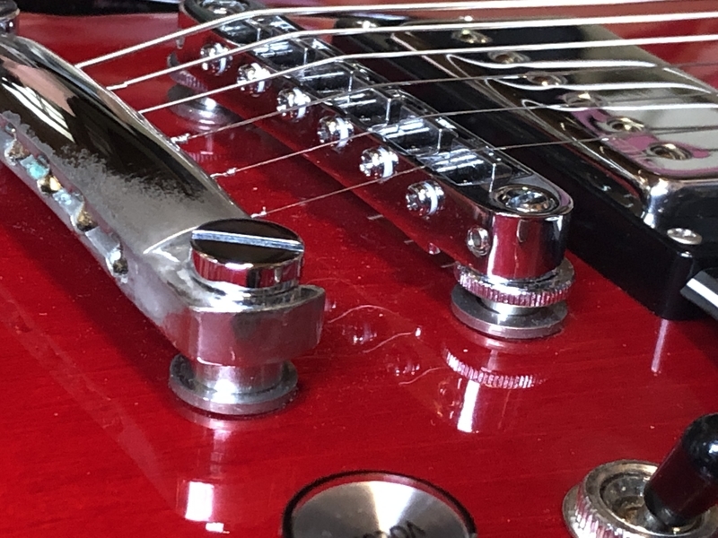 Epiphone ES-339赤 セミアコ PU交換 ペグ交換 訳あり セミアコとフルアコのピックアップ交換 - Something So Right