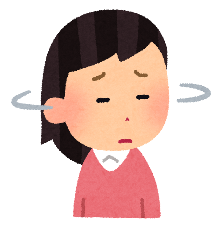 首を左右に振る女性のイラスト