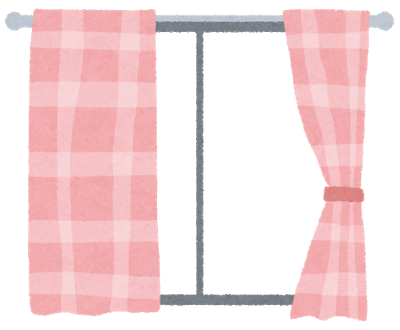カーテンと窓