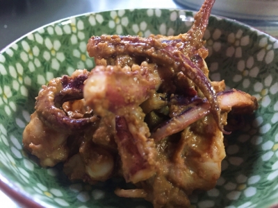 イカのワタで3