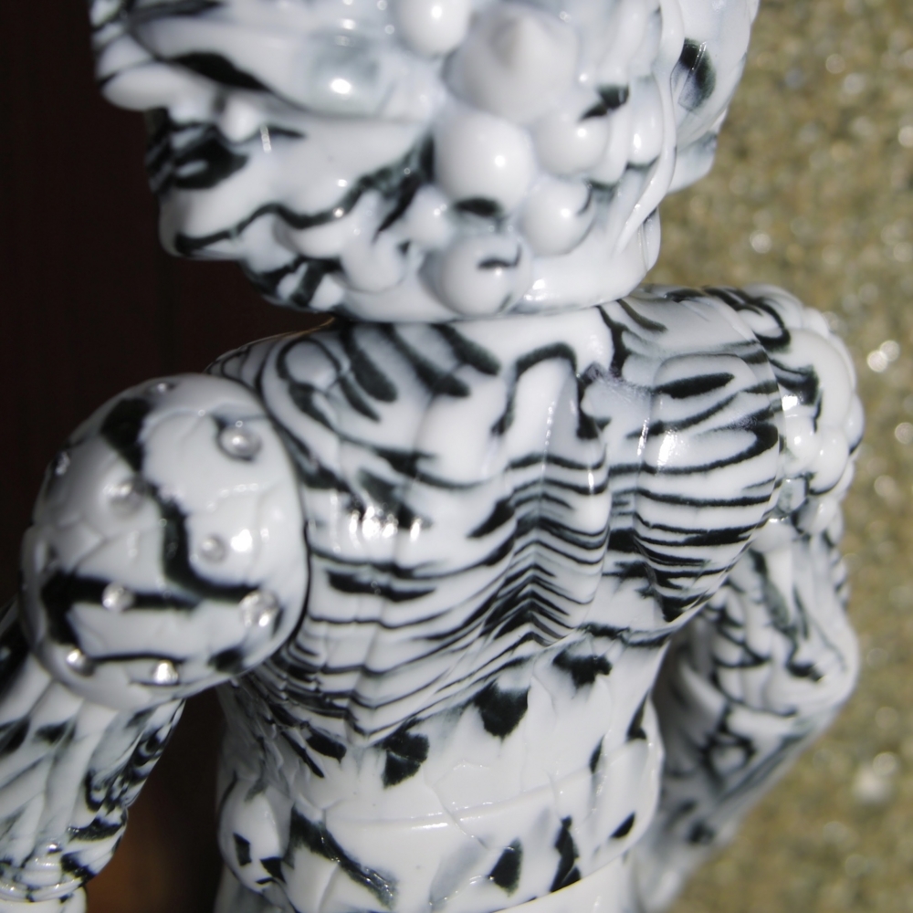 スカルトイズ×リアルヘッド / ドクロックスマン[白黒マーブル