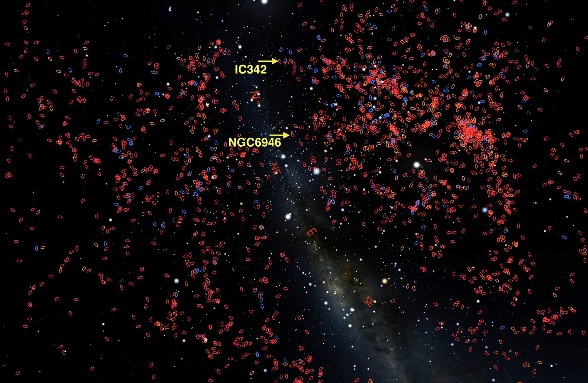 赤っぽい銀河（IC342/NGC6942）の話 - 天文はかせ幕下