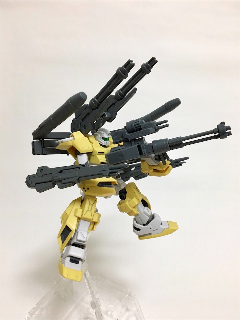 ガンプラ HGBF パワードジムカーディガン[パワードアームズパワーダー装備]重装備Ver. 完成 つくりびとな日々を