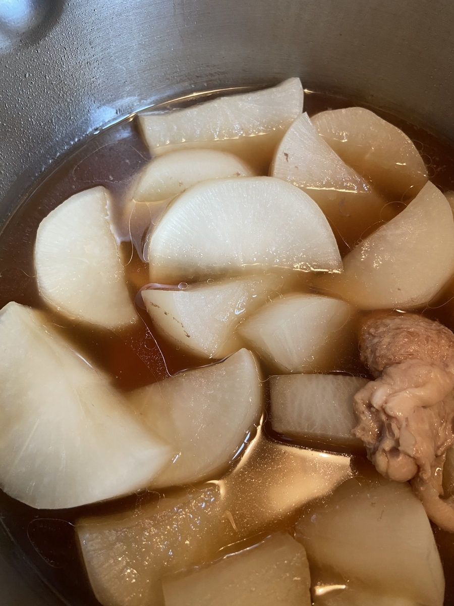 とり皮　大根　甘辛煮