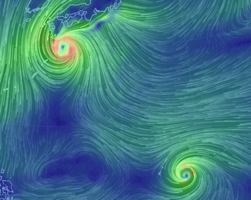 台風の日には「earth.nullschool.net」で「今の風向き」を眺めて過ごす - snowlongの日記