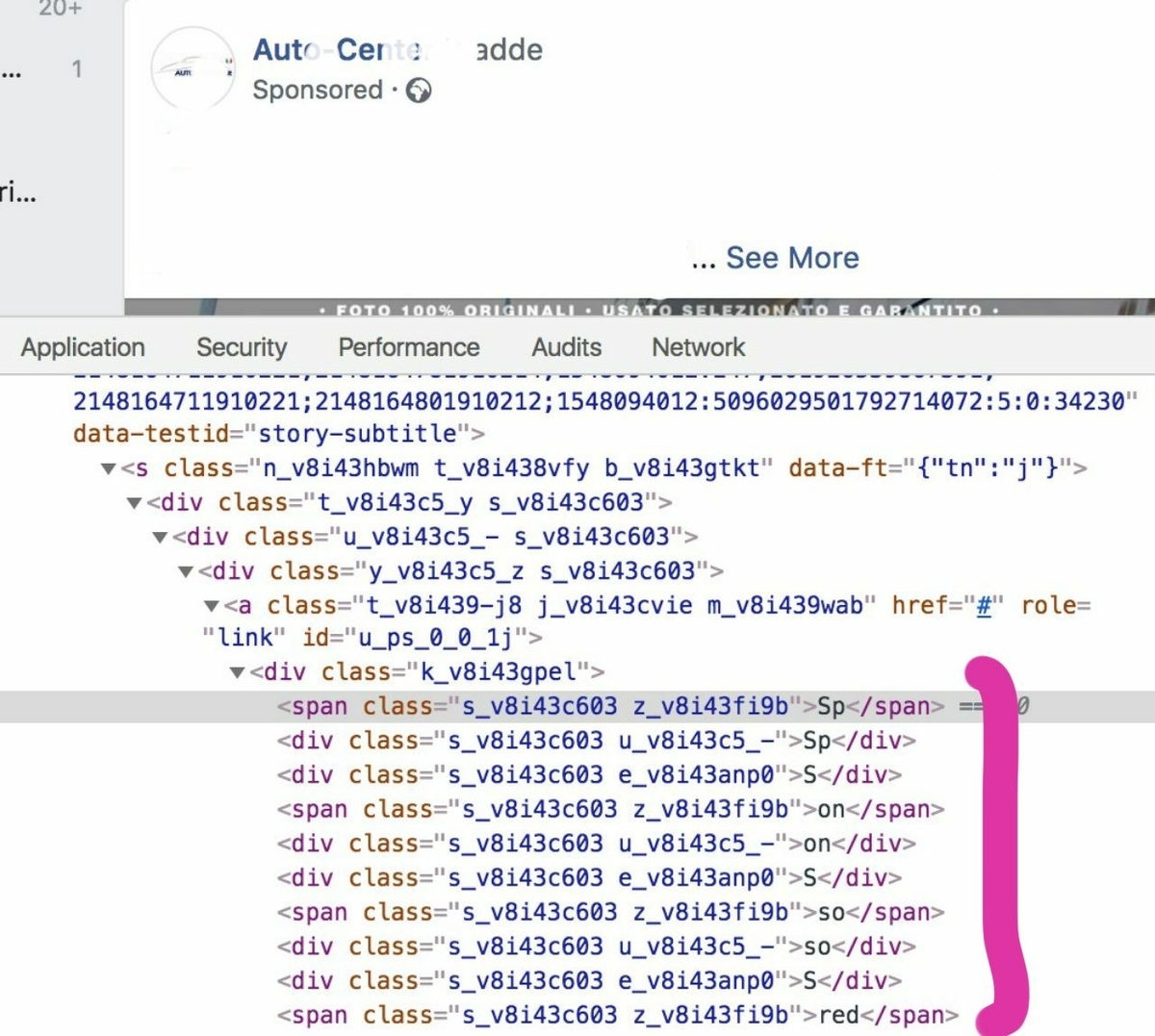 f:id:snowlong:20190429152710j:plain Sponcerdという文字を広告ブロッカーに認識させないためにspanタグで単語をバラバラにするFacebook