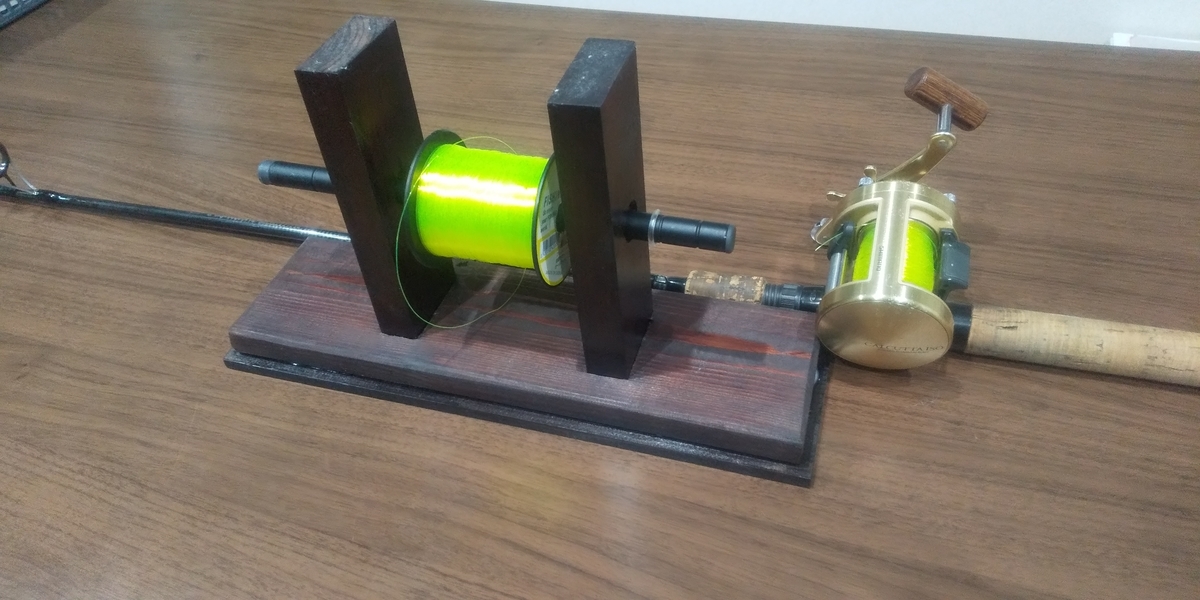 釣りのDIY（工作）廃材から「糸巻き機」を作ります。完成したら、い