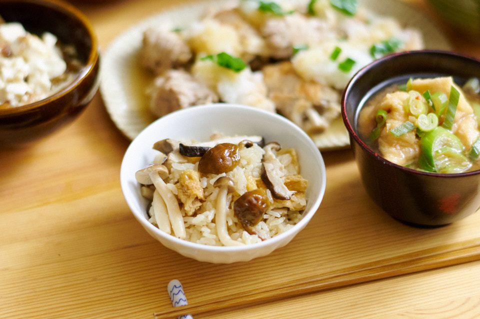 きのこご飯の簡単レシピ。
