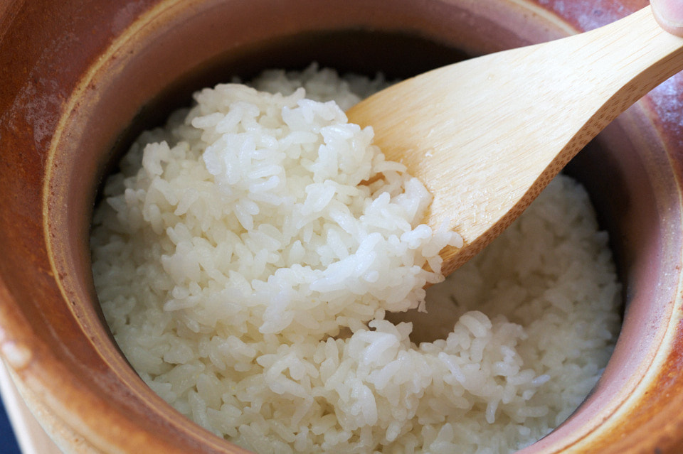 飯炊釜で2合分のごはんの炊き方。