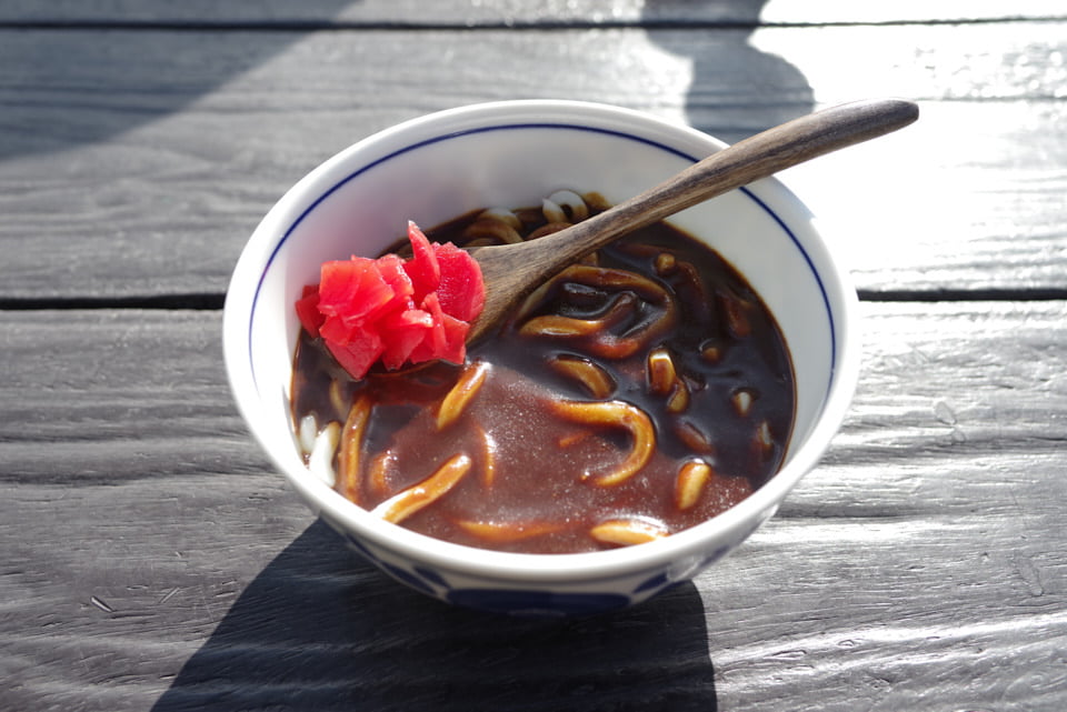 金太郎茶屋のまさカリーうどん。