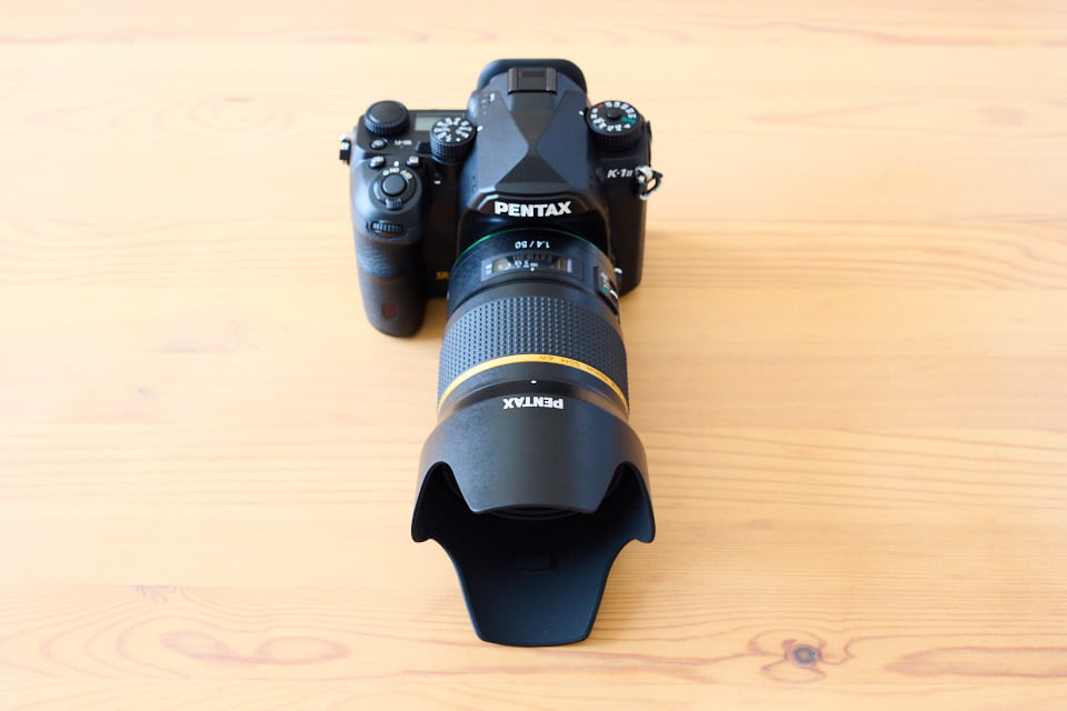 PENTAX K-1 MarkⅡにHD PENTAX-D FA★50mmF1.4 SDM AWをつけたところ。