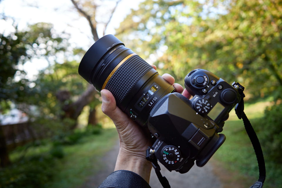 HD PENTAX-D FA★50mmF1.4 SDM AWをつけたPENTAX K-1 MarkⅡ。