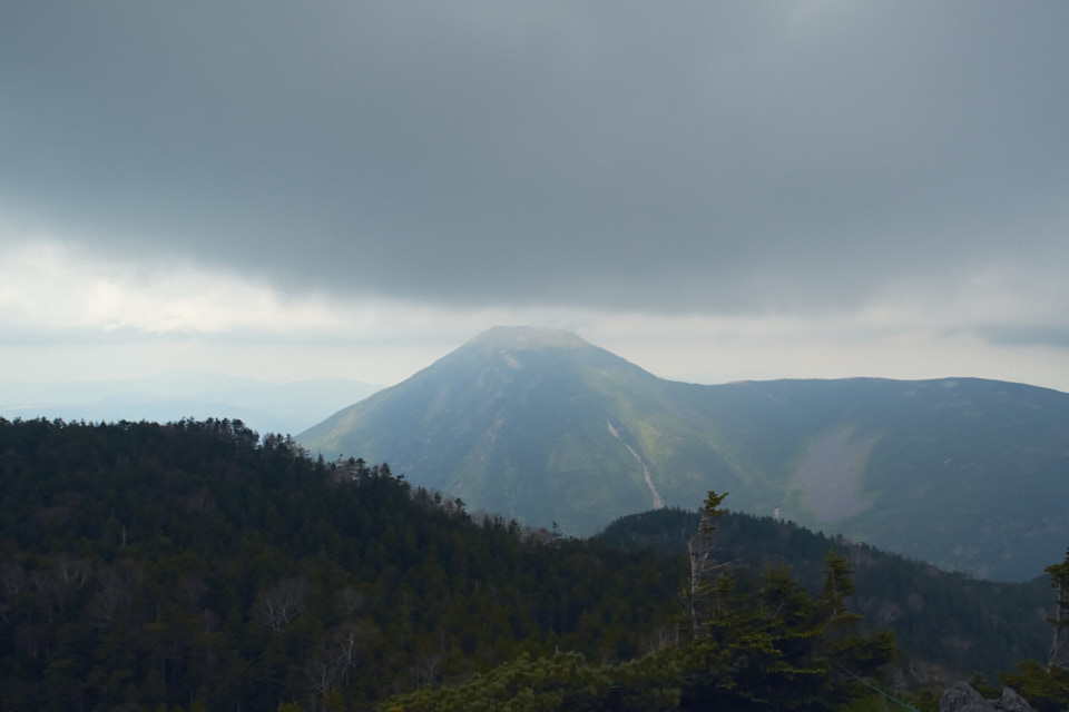北横岳北峰から見た蓼科山。