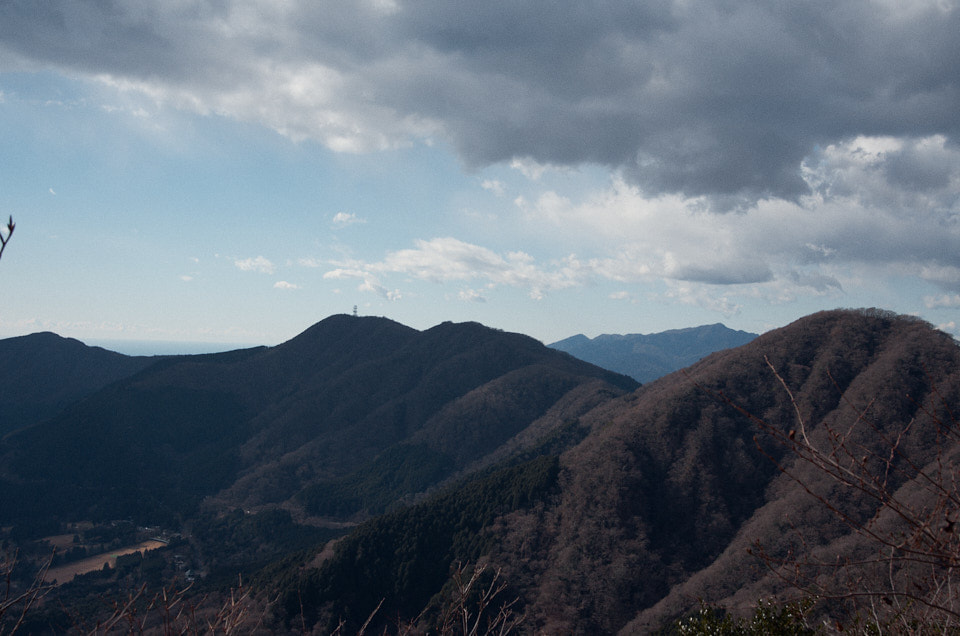 歩いてきた乙女峠、箱根外輪山の一部。