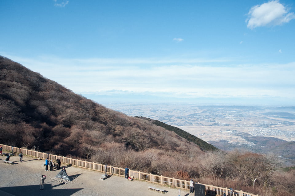 筑波山コマ展望台からの眺め。