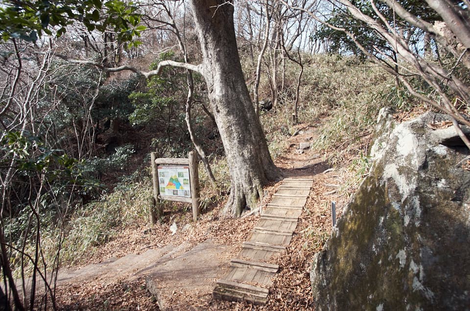 自然探究路と男体山頂への分岐2.