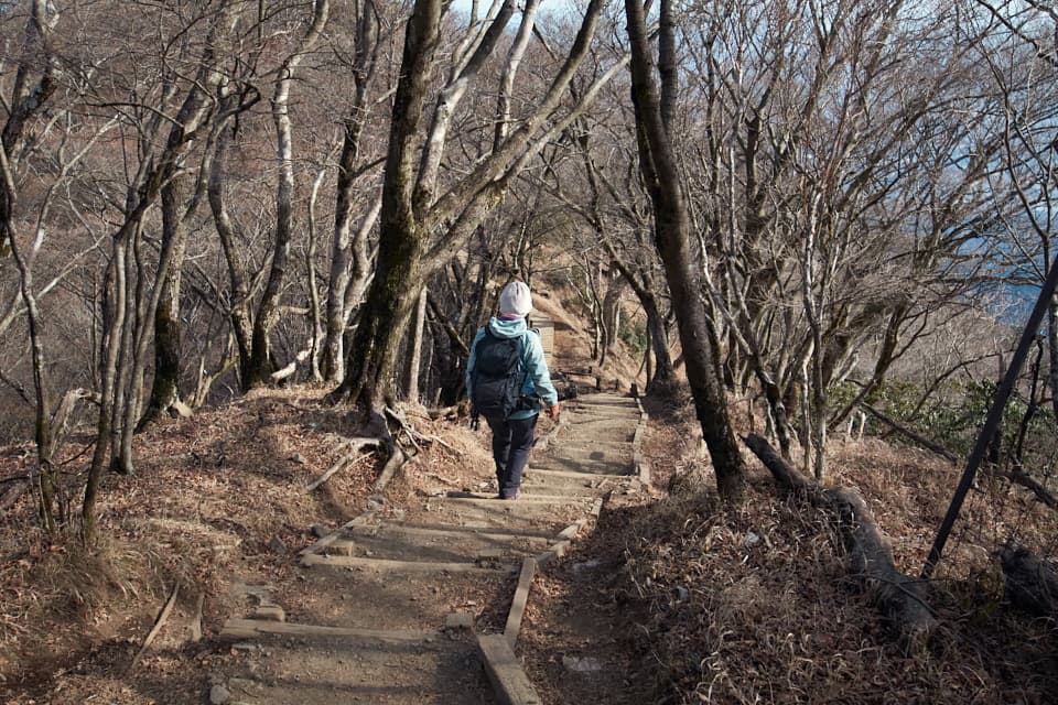 雷ノ峰尾根の登山道。